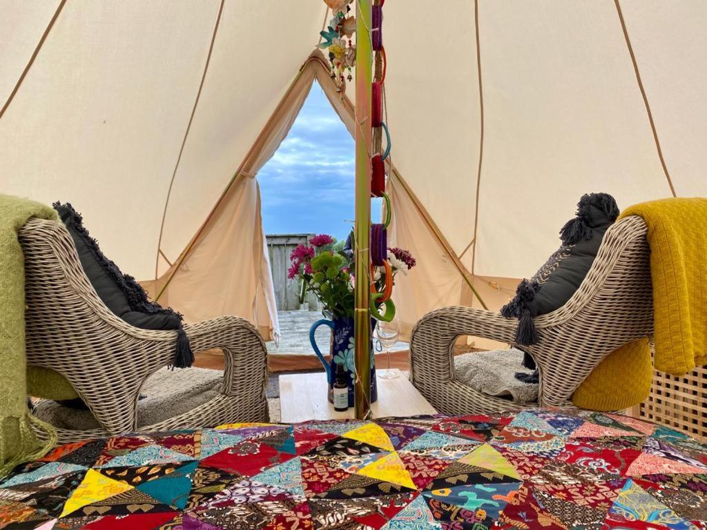 Coastal Stay Bell Tent Porthgain Esterno foto